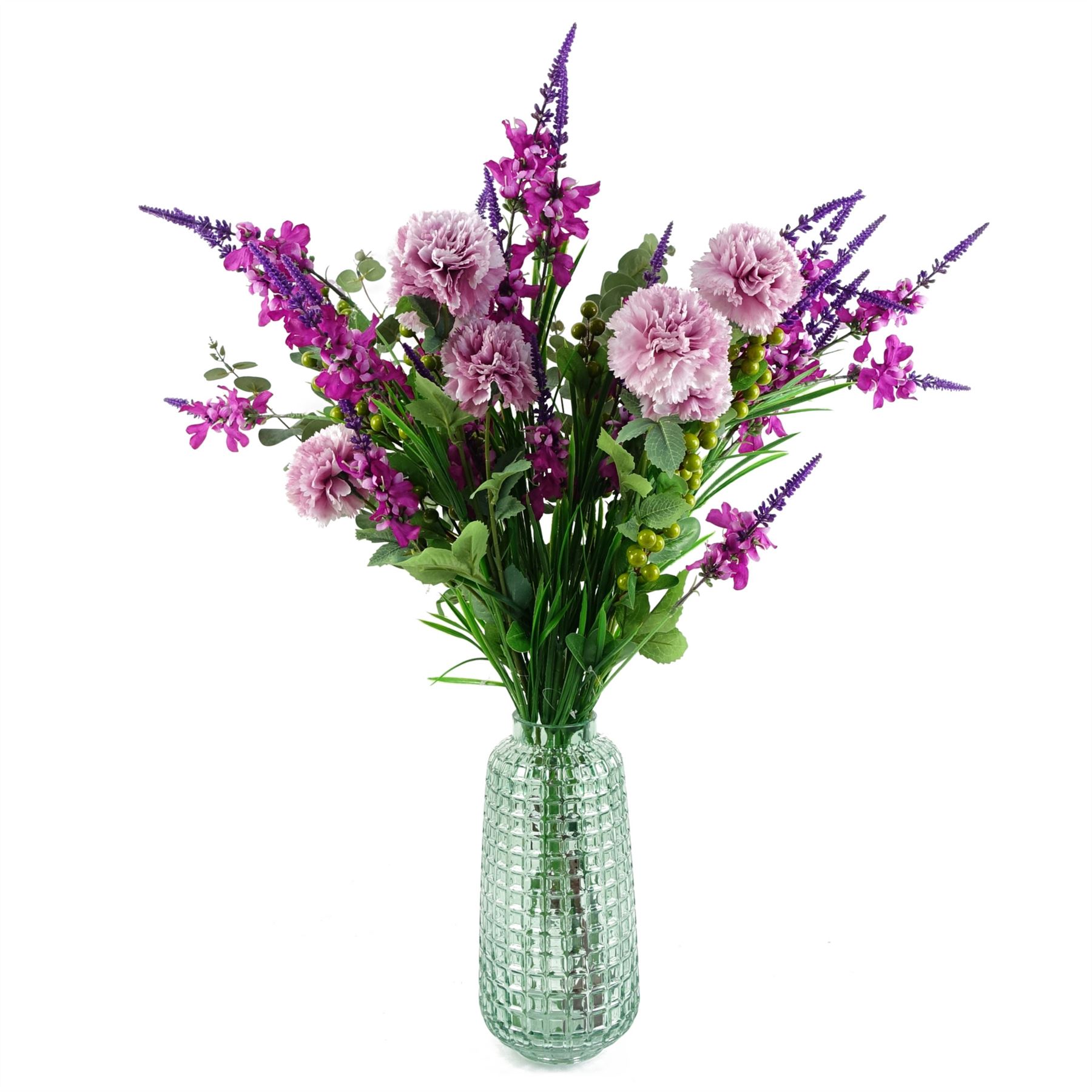 70cm Artificial Green Berry Spray - Image 2