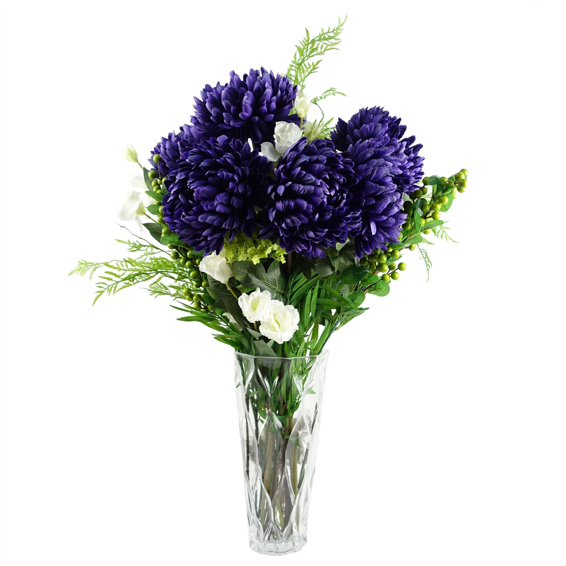 70cm Artificial Green Berry Spray - Image 3