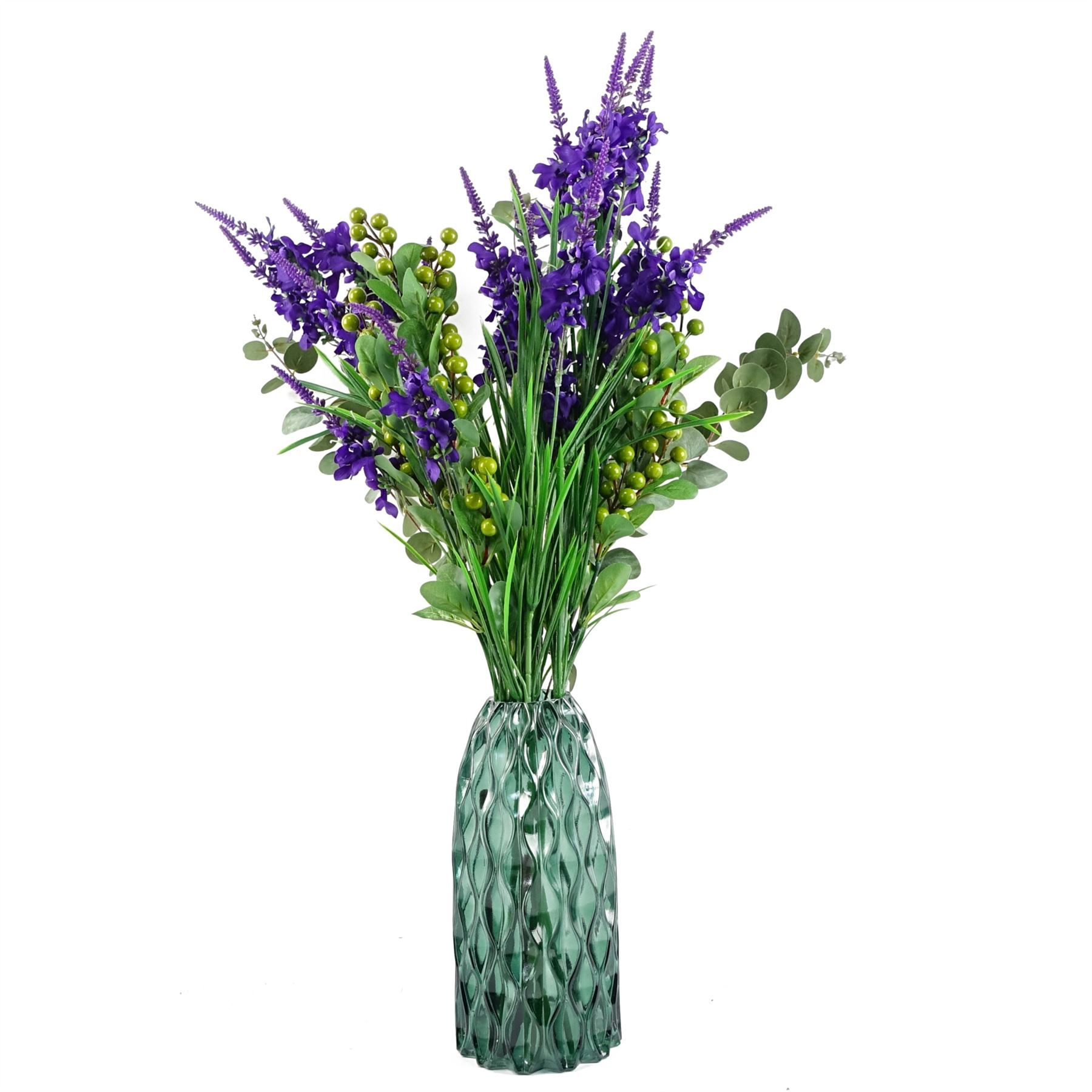 70cm Artificial Green Berry Spray - Image 4