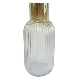 Alternative view of 75cm White Starflower Display Ombre Glass Vase