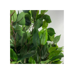 110cm Leaf Realistic Artificial Ficus Tree / Plant Copper Curve Planter - Image 3