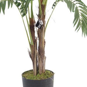 Alternative view of 120cm Premium Artificial palm tree with pot with Gold Metal Planter