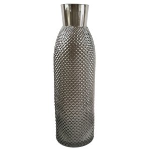 100cm Yellow Lily and Fern Display Glass Vase - Image 3