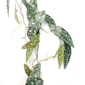 Alternative view of 110cm Artificial Trailing Hanging Begonia Maculata Spotted Plant Realistic