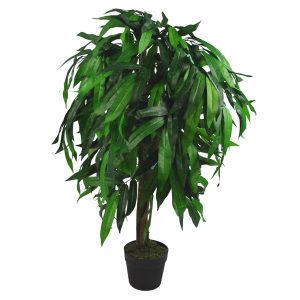 Leaf Design UK Artificial Mango Plant/Tree, Green, 80cm