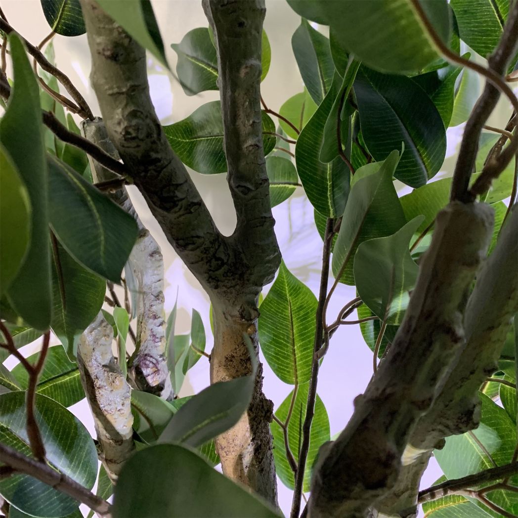 100cm Premium Artificial Ficus Twist Tree Gold Planter - Image 2