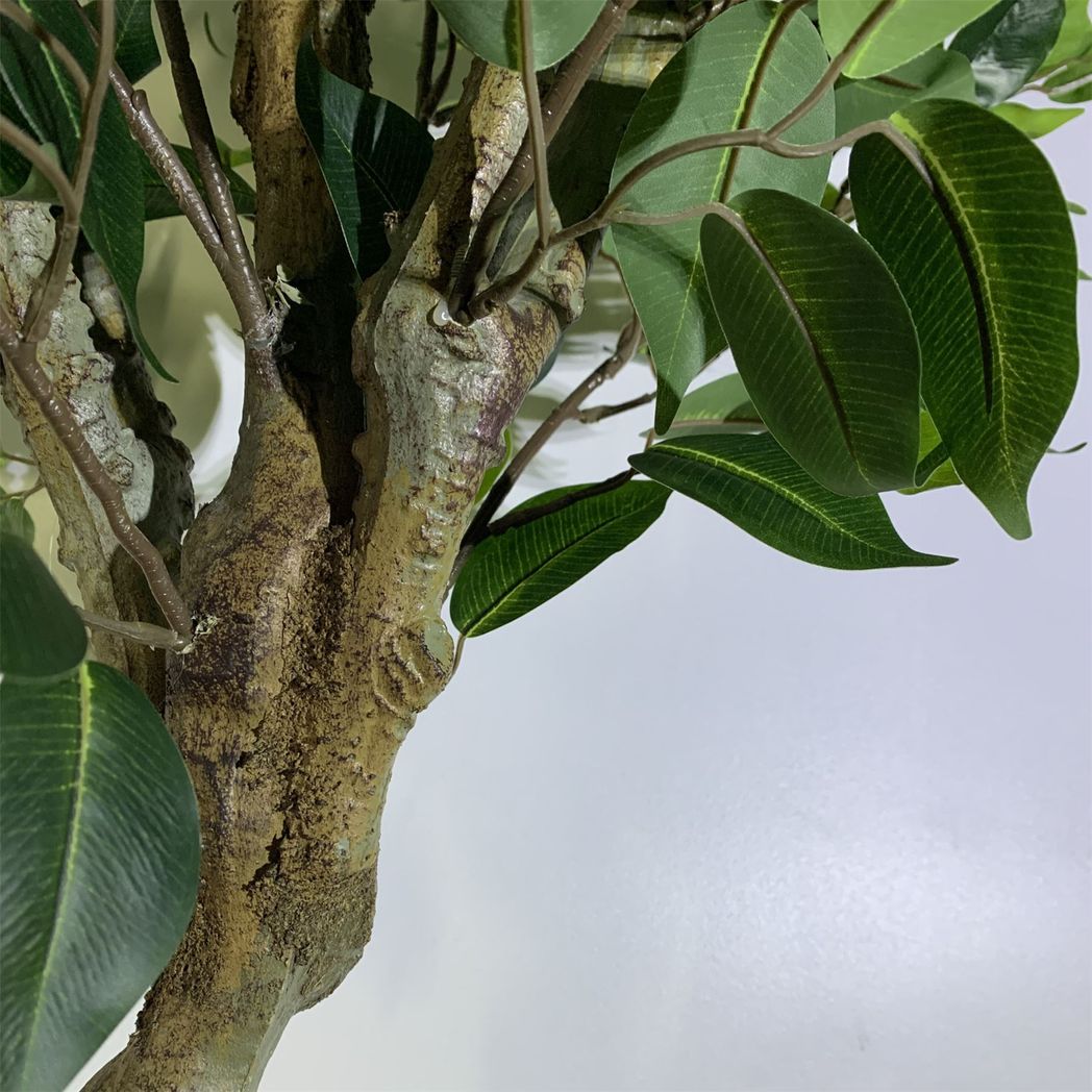 100cm Premium Artificial Ficus Twist Tree Gold Planter - Image 4