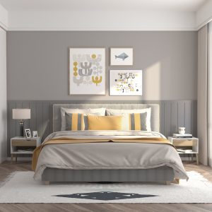 Bedside Table with Drawer and Shelf, Modern Nightstand, End Table - Image 7