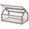 Wooden Cold Frame Greenhouse PC 90 x 52 x 50cm, Grey House,