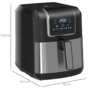 Air Fryer 1700W 6.5L with Digital Display Timer for Low Fat Cooking HOMCOM - Image 3