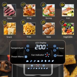 Air Fryer 1700W 6.5L with Digital Display Timer for Low Fat Cooking HOMCOM - Image 4