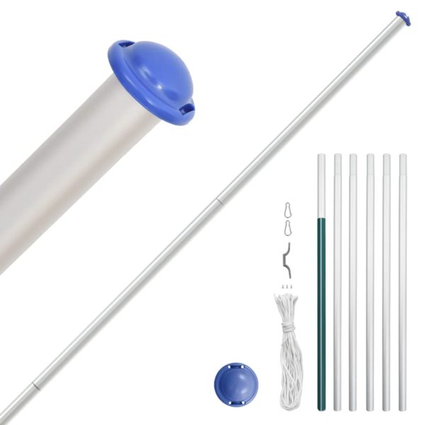 Italy Flag and Pole 6.23 m Aluminium - Image 3