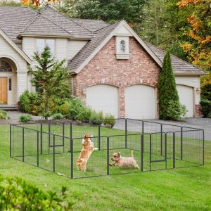 Alternative view of 16 Panels Heavy Duty Puppy Play Pen for Small, Medium Dogs 80Hcm