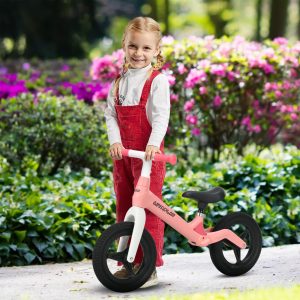 Baby Balance Bike, Training Bike w/ Adjustable Seat and Handlebar - Pink - Image 2