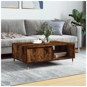 vidaXL Coffee Table Smoked Oak 90x60x35 cm Engineered Wood