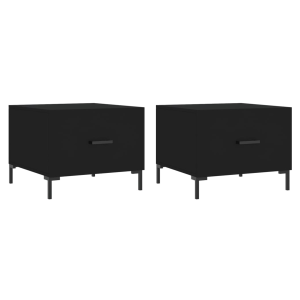 Alternative view of vidaXL Coffee Tables 2 pcs Black 50x50x40 cm Engineered Wood
