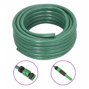 Garden Hose with Fitting Set Green 30 m PVC