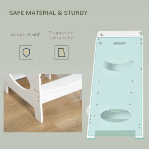 Kids Step Stool Toddler Kitchen Stool w/ Adjustable Standing Platform - Image 5