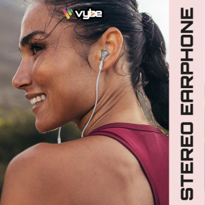 Vybe Bass Enhancement One-Touch Remote 3.5mm AUX-in Stereo Earphones, Space Grey - Image 5