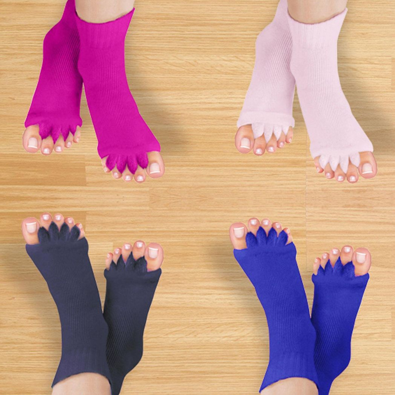 Pair of Foot Alignment Socks to Relieve Foot Pain, Navy - Image 4
