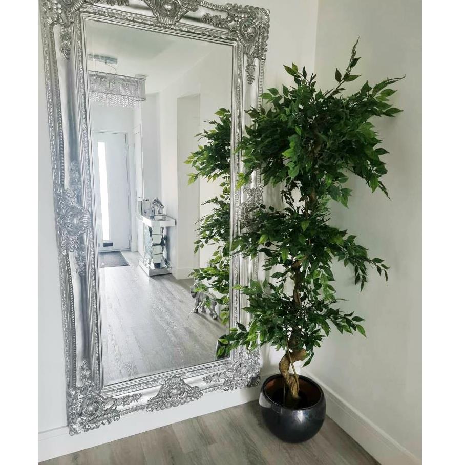 180cm Artificial Twisted Trunk Fruticosa Ficus Tree Triple Ball Topiary 1984 Leaves - Image 2
