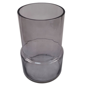 26cm Grey Smoke Glass Vase - Image 3