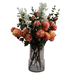 26cm Grey Smoke Glass Vase - Image 4