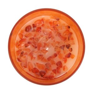Alternative view of Sacral Chakra Orange Crystal Chip Candle