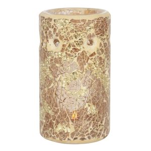 Alternative view of Gold Pillar Crackle Glass Oil Burner