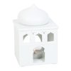 Off White Mosque Oil Burner and Incense Cone Holder