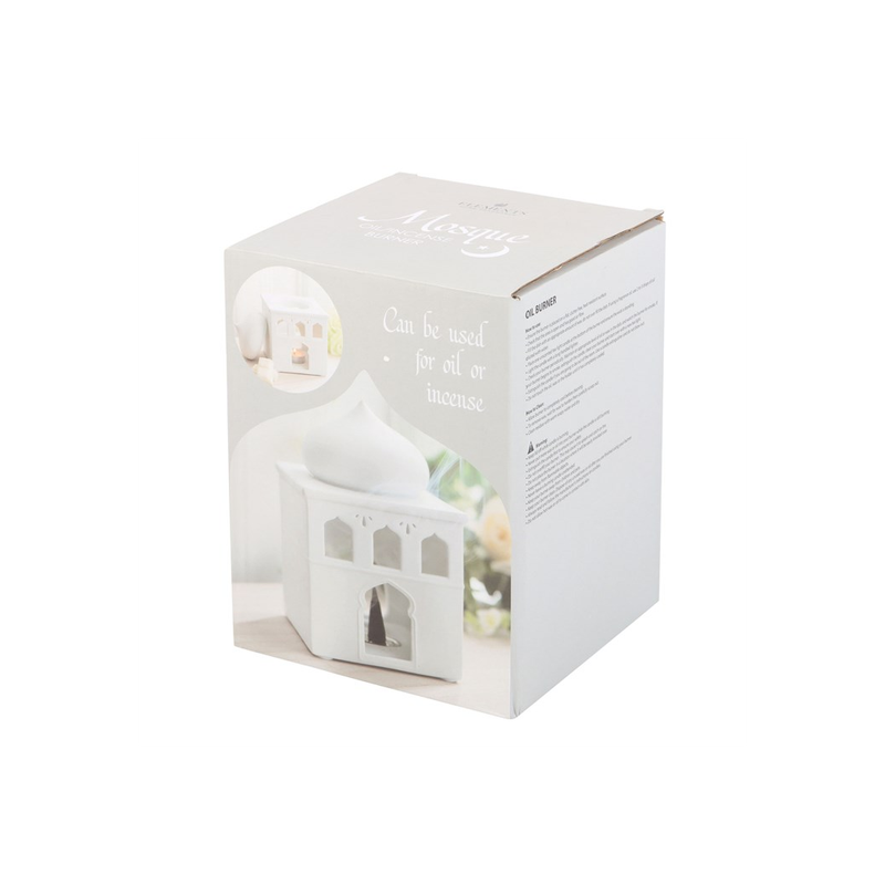 Off White Mosque Oil Burner and Incense Cone Holder - Image 2