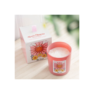 Alternative view of The Sun Rose Quartz Crystal Chip Candle