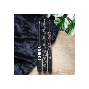 Alternative view of Set of 3 Black Magic Mystical Taper Candles