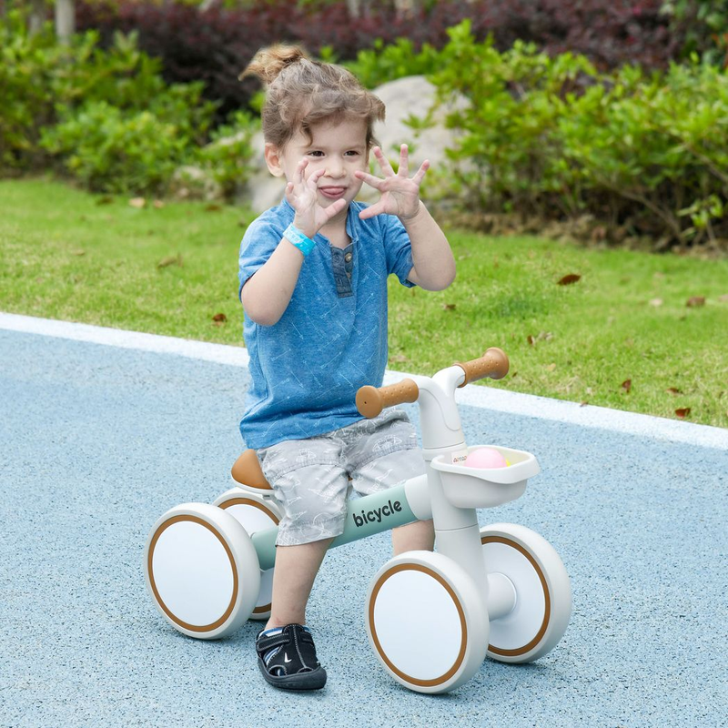 Kids Balance Bike for 1-3 Years Old with Adjustable Seat, Green - Image 2