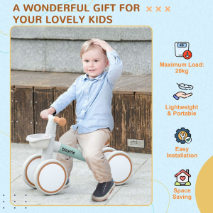 Kids Balance Bike for 1-3 Years Old with Adjustable Seat, Green - Image 5