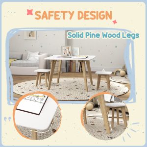 AIYAPLAY 3 Pieces Kids Table and Chair Set for Playroom, Bedroom - Image 4