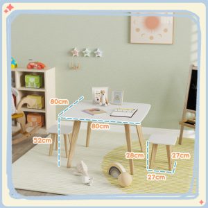 AIYAPLAY 3 Pieces Kids Table and Chair Set for Playroom, Bedroom - Image 5
