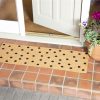 Astley Printed Totally Dotty PVC Backed Coir 40x120cm Natural Doormat