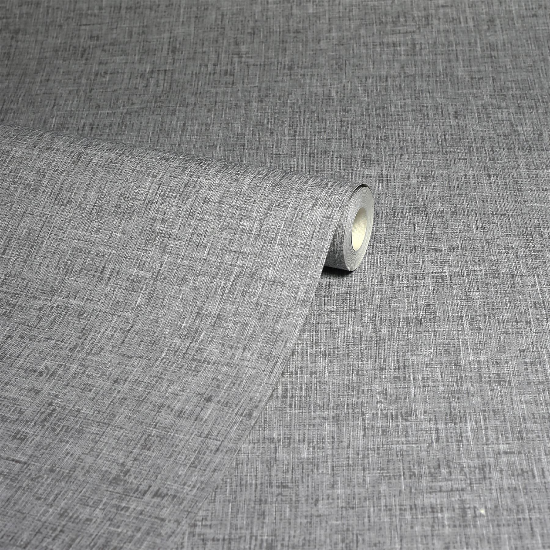 Linen Texture Mid Grey sw12 - Image 4