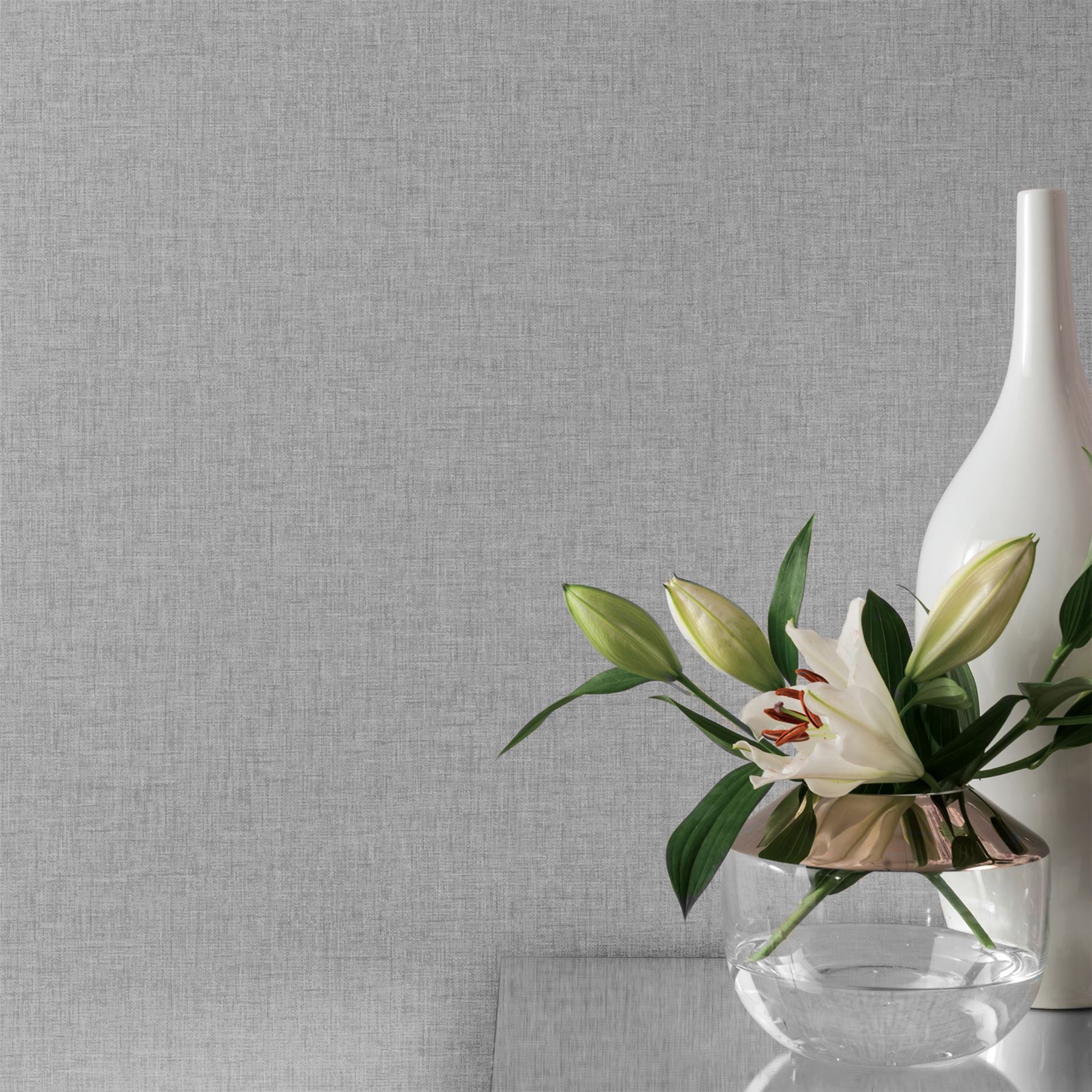 Linen Texture Mid Grey sw12 - Image 6
