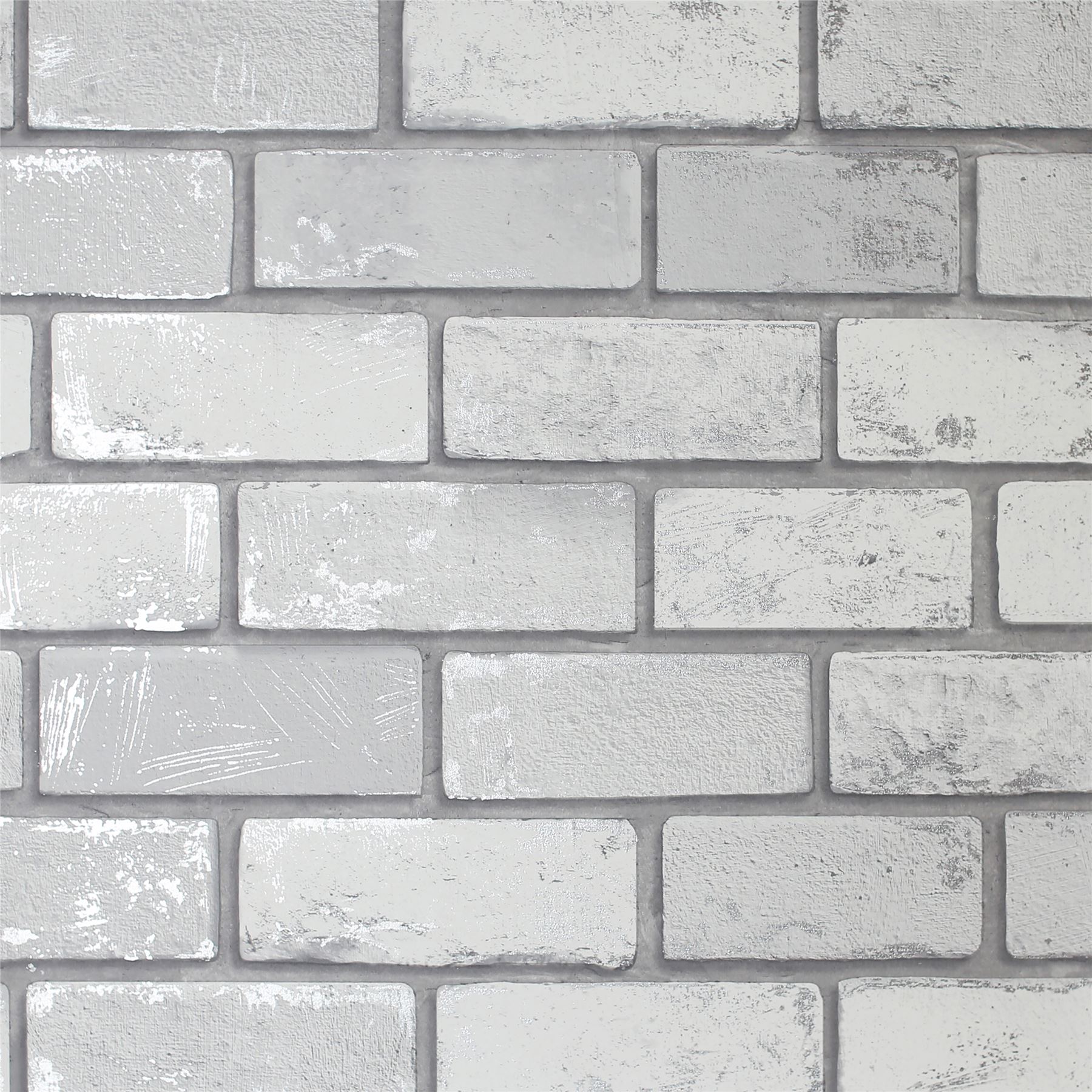 Metallic Brick White/Silver sw12