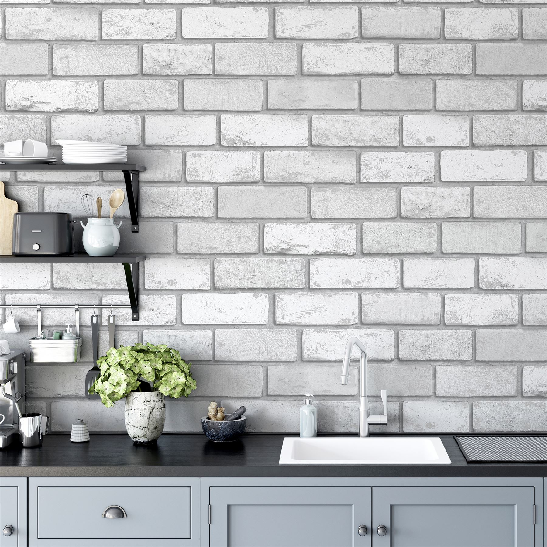 Metallic Brick White/Silver sw12 - Image 7