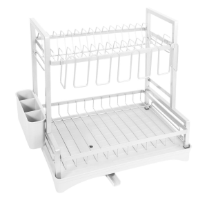 VINSANI 2 TIER DISH DRAINER WHITE - Image 4