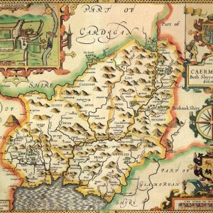 Carmarthenshire Historical Map 1000 Piece Jigsaw Puzzle (1610)
