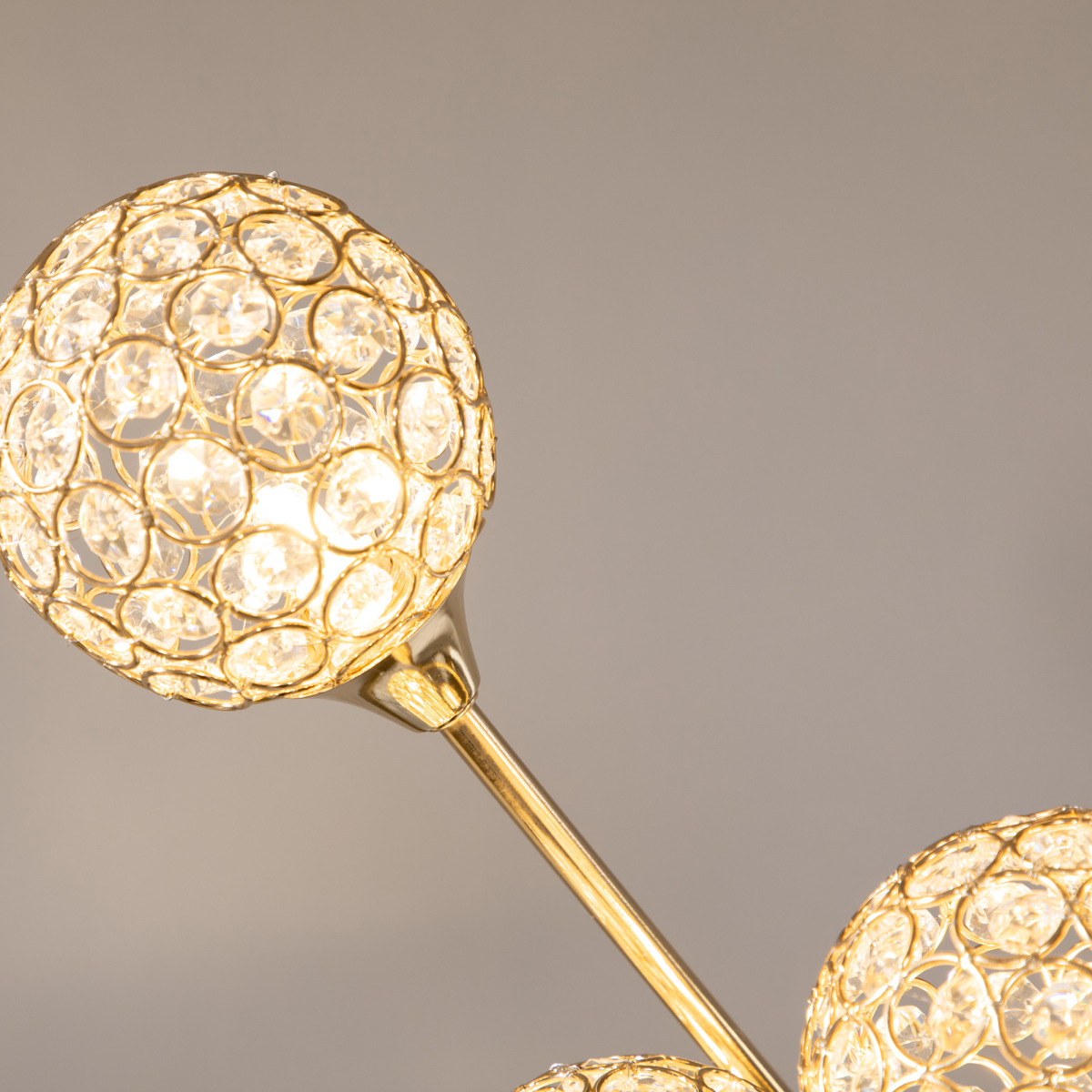 K9 Crystal Floor Lamp for Living Room, 5 Light Upright Standing Lamp - Gold - Image 7