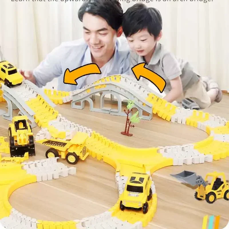Educational Children’s Track Toy Car Set - 467 Pieces for Creative Play - Image 3