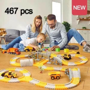 Educational Children’s Track Toy Car Set - 467 Pieces for Creative Play