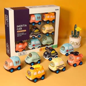 Colourful Toy Cars Set for Kids - Educational Fun with Safety Features