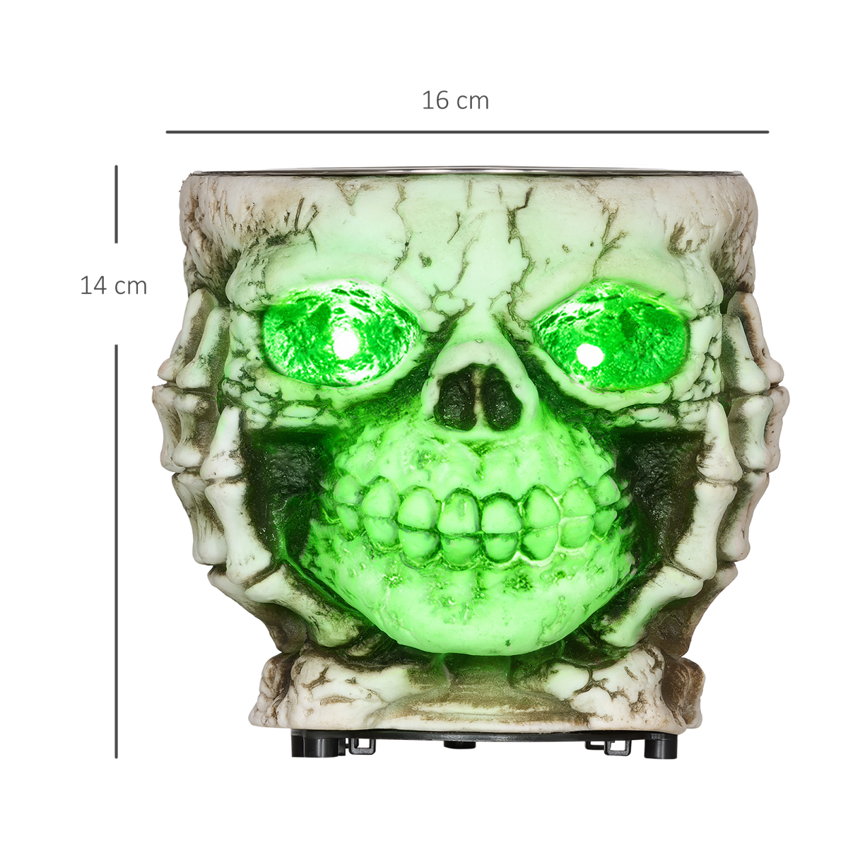 HOMCOM Skeleton Candy Bowl Outdoor Halloween Decoration for Party - Image 4
