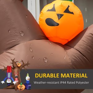 7ft Inflatable Halloween Ghost Tree with Upside-down Clown Pumpkins LED - Image 6
